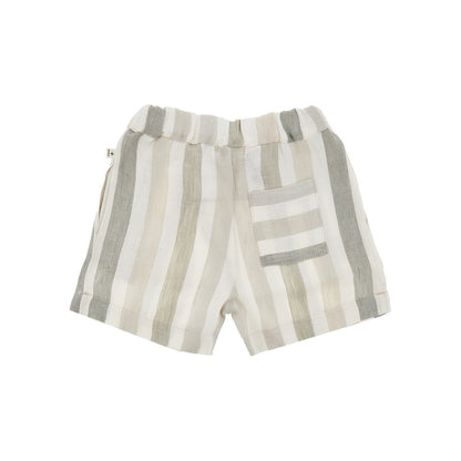 1 + in the Family Striped linen shorts