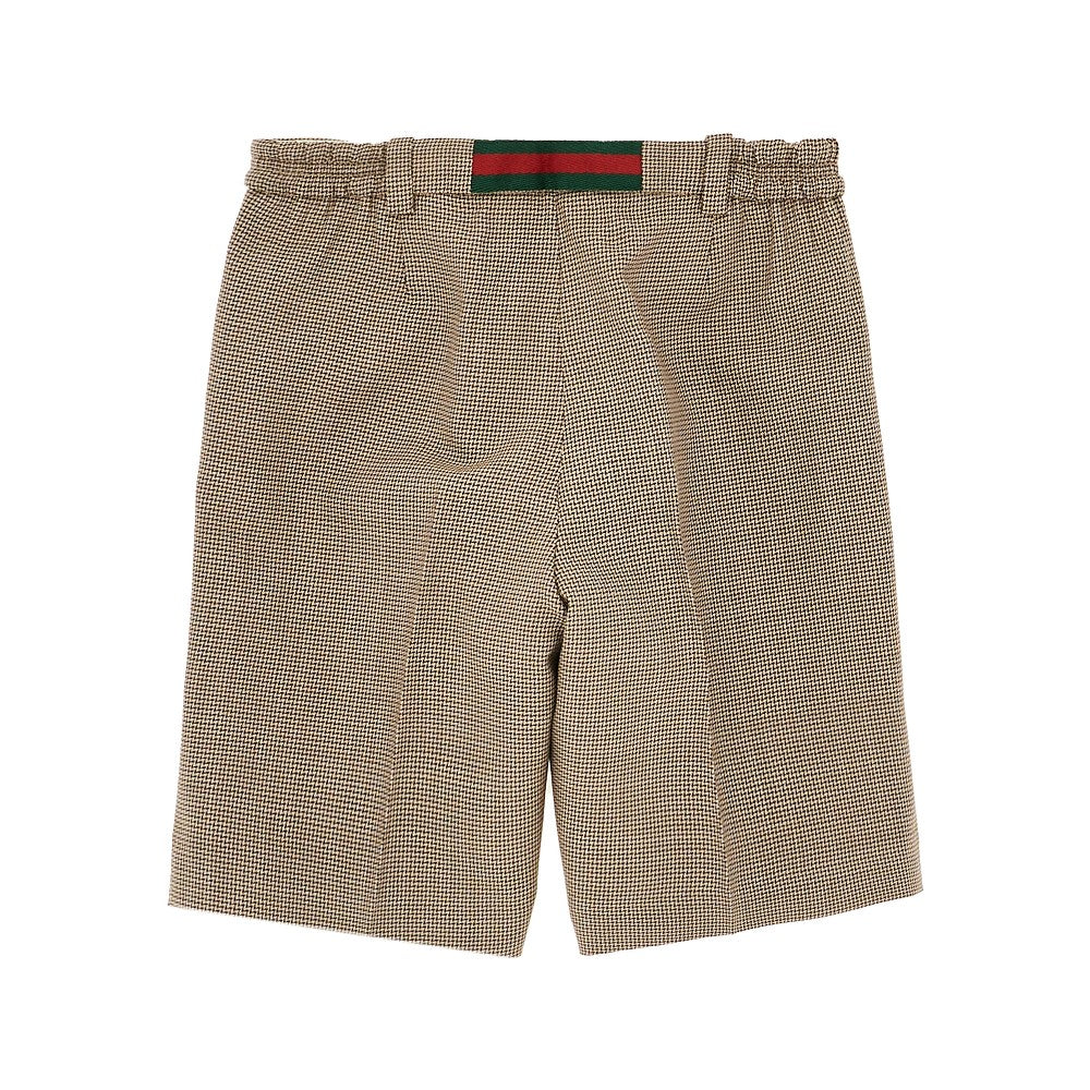 GUCCI Houndstooth virgin wool-blend pants