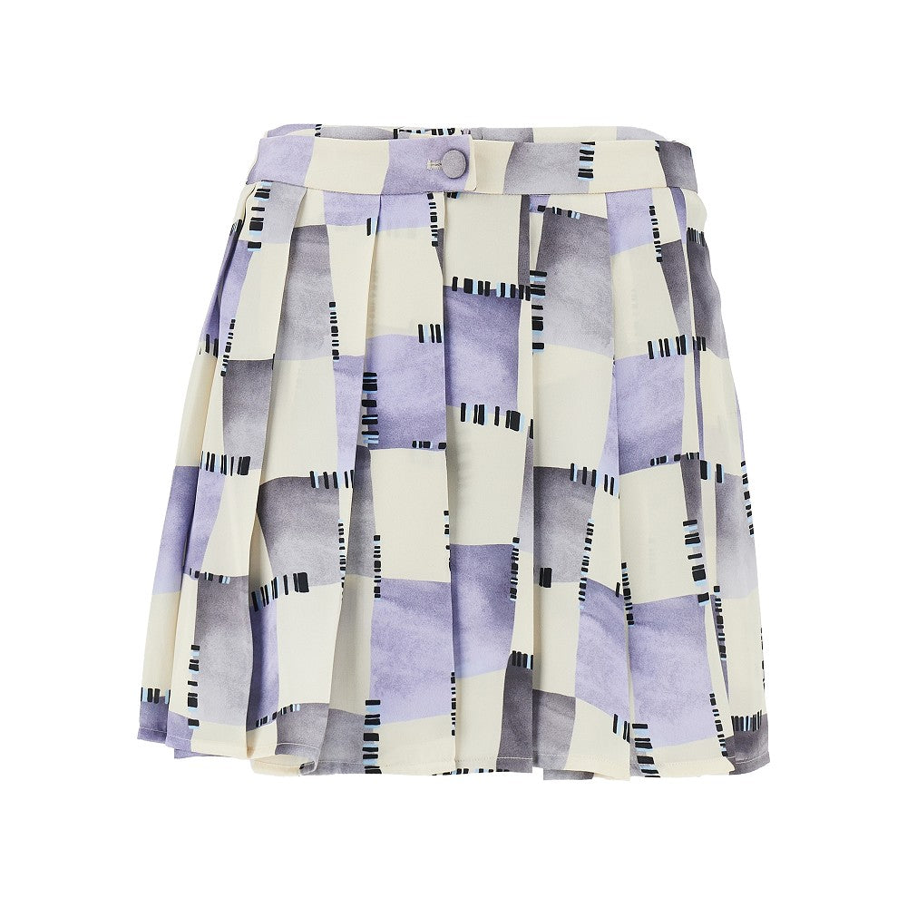 EMPORIO ARMANI Check print satin skorts
