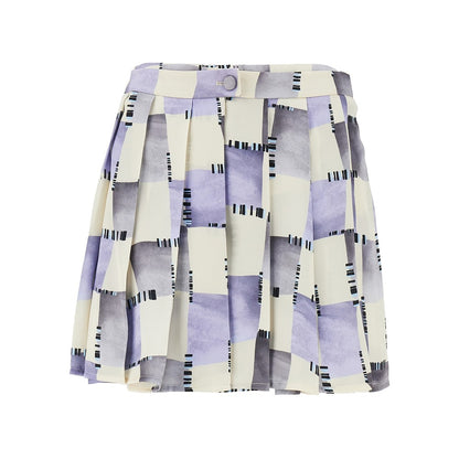 EMPORIO ARMANI Check print satin skorts
