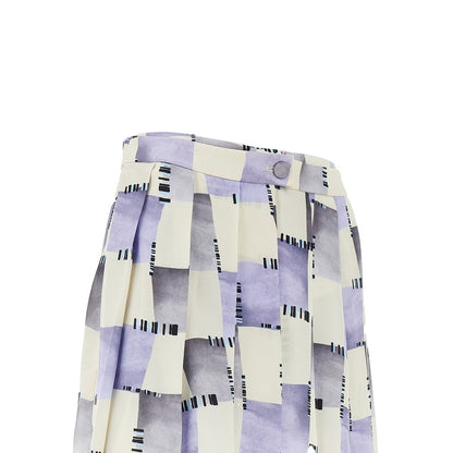 EMPORIO ARMANI Check print satin skorts