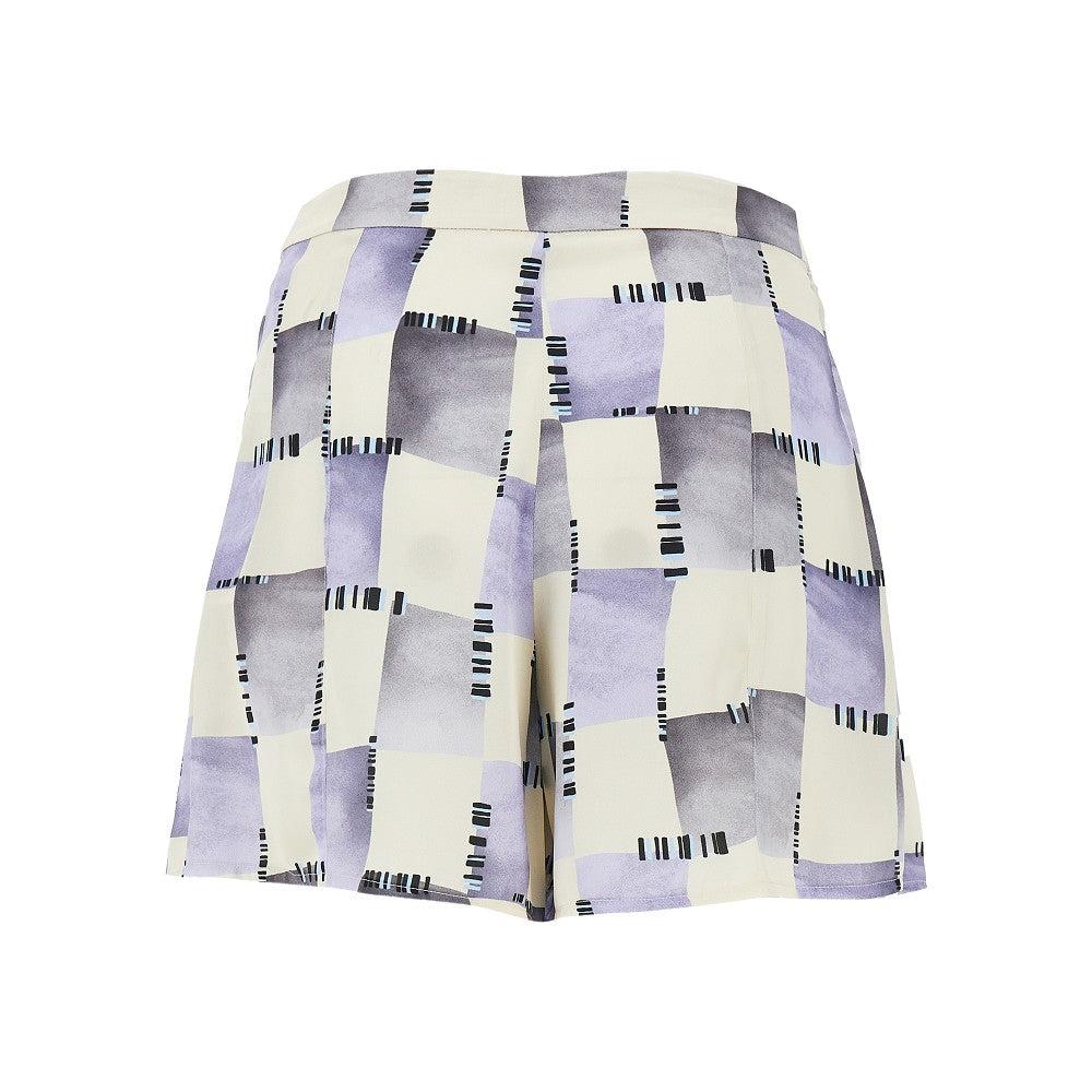 EMPORIO ARMANI Check print satin skorts