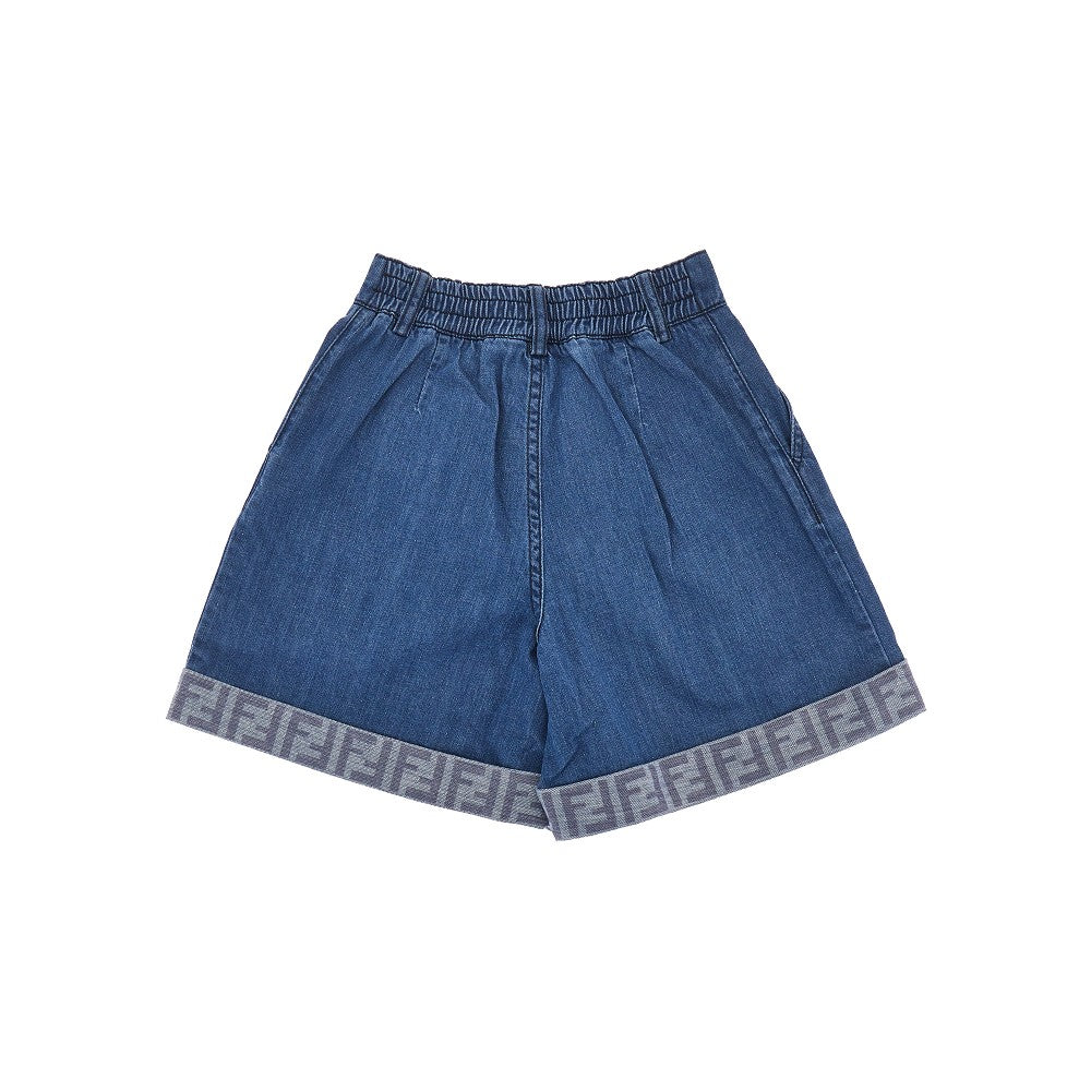 FENDI Denim shorts with Baguette pouch