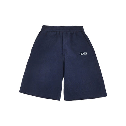 FENDI Seersucker bermuda shorts with logo
