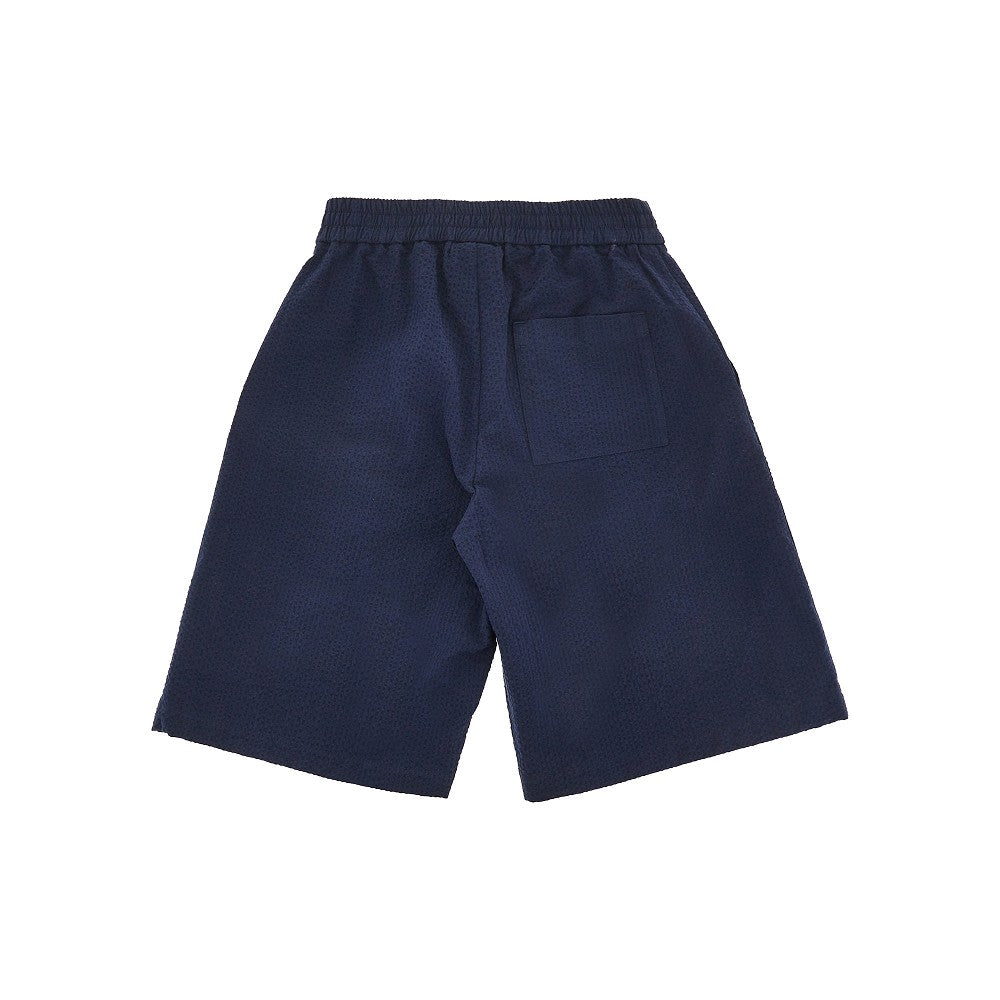 FENDI Seersucker bermuda shorts with logo