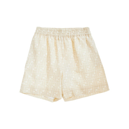 FENDI FF linen shorts