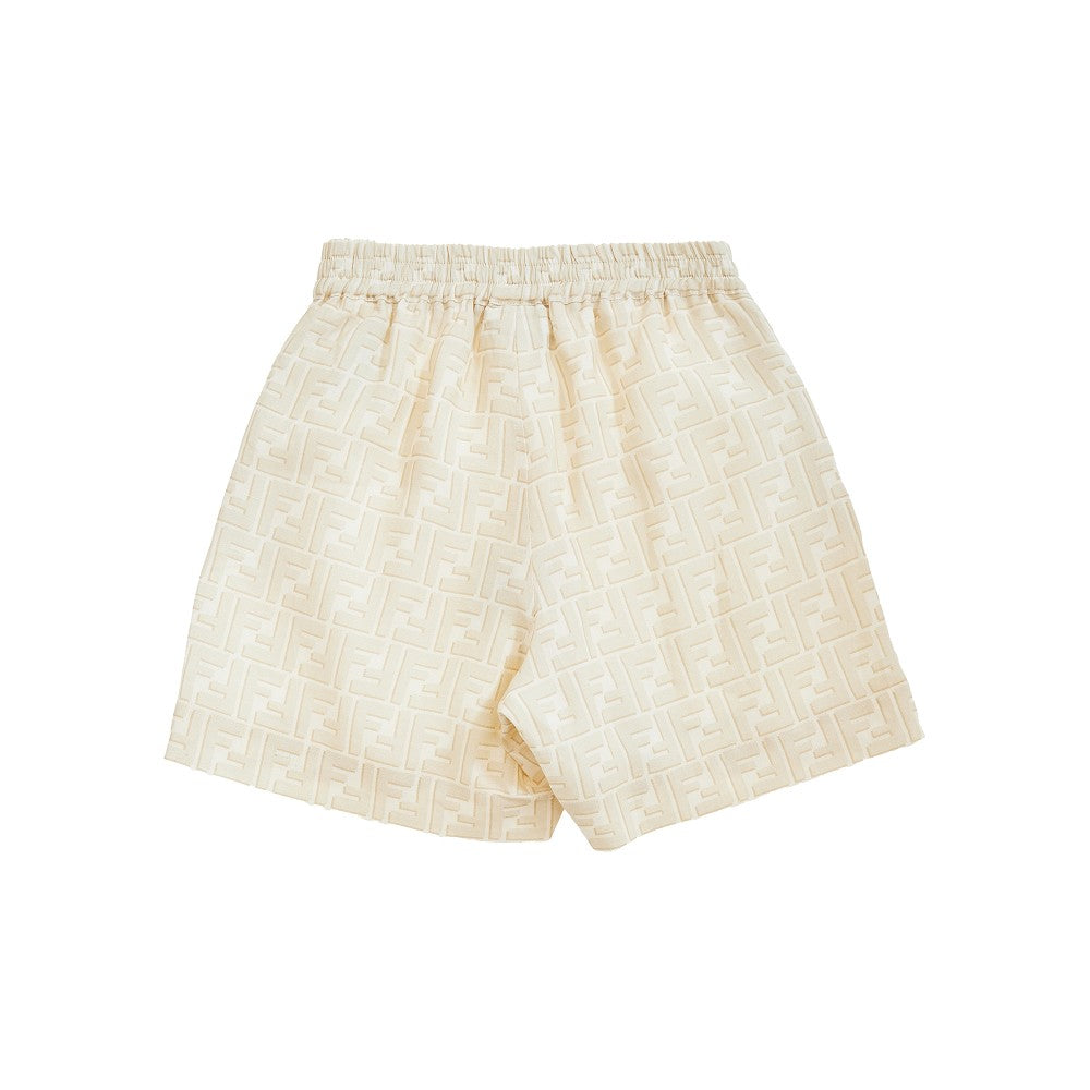 FENDI FF linen shorts