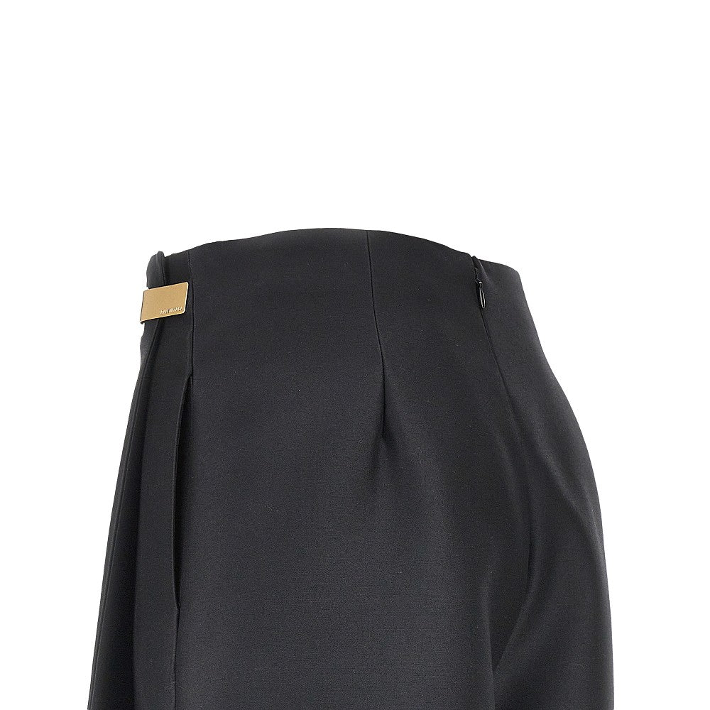 BALENCIAGA Wool and silk tailored mini skort