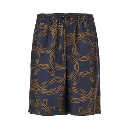 LOEWE Anagram print silk shorts