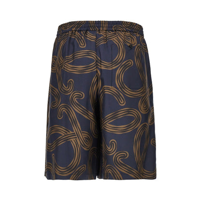 LOEWE Anagram print silk shorts
