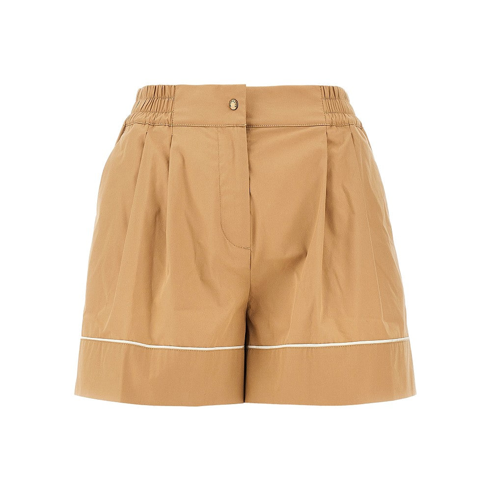 MONCLER Cotton-blend high-rise shorts