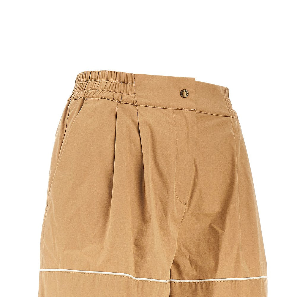 MONCLER Cotton-blend high-rise shorts