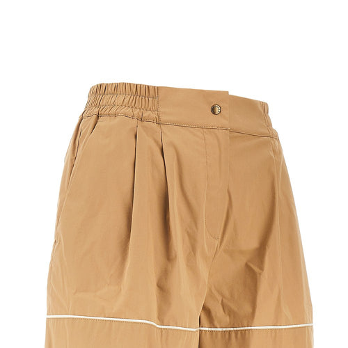 MONCLER Cotton-blend high-rise shorts