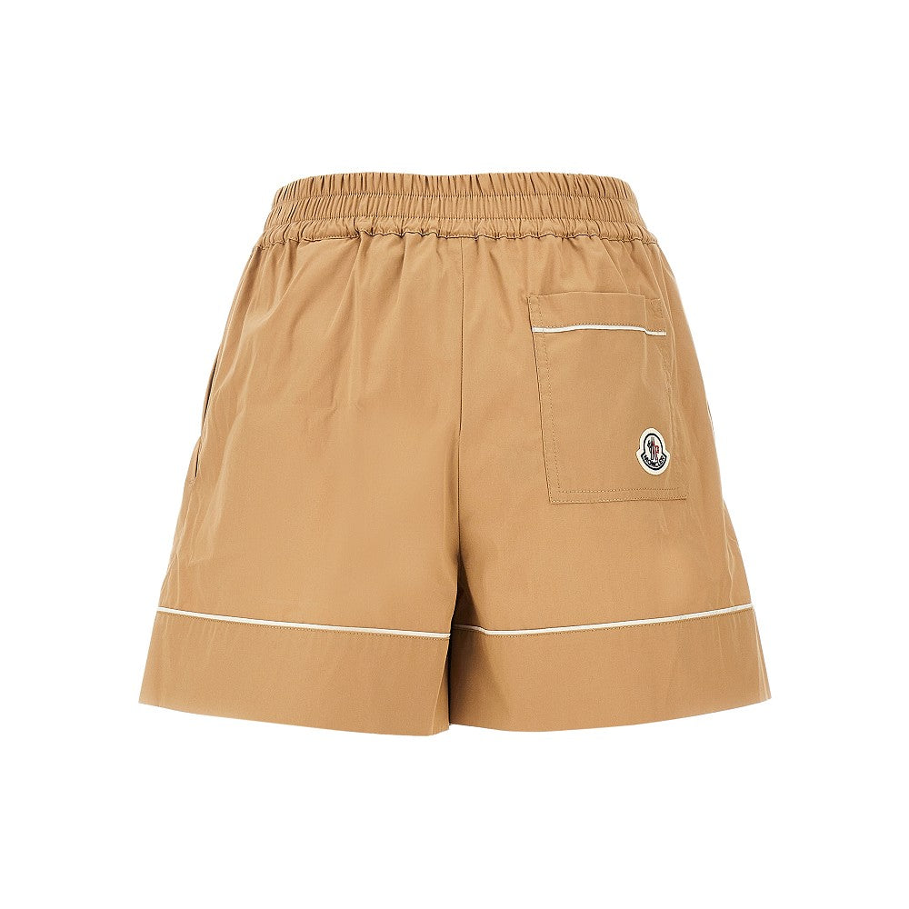 MONCLER Cotton-blend high-rise shorts