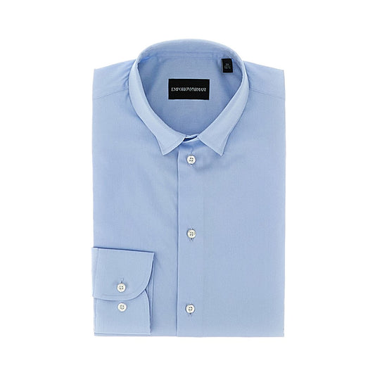 EMPORIO ARMANI Stretch poplin shirt