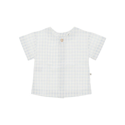 1 + in the Family Check cotton-blend shirt