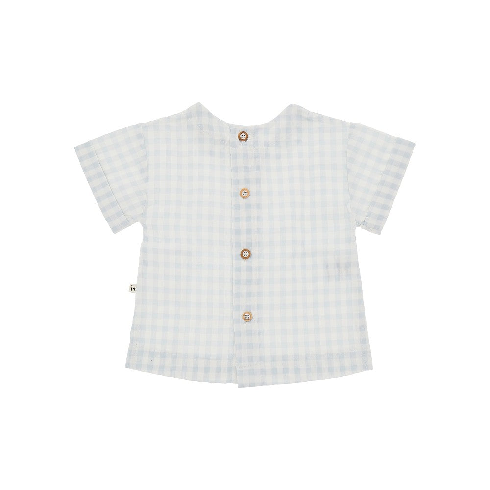 1 + in the Family Check cotton-blend shirt