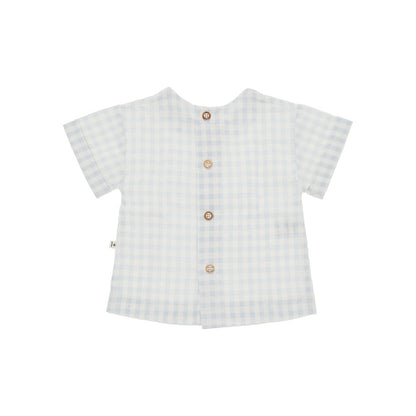 1 + in the Family Check cotton-blend shirt