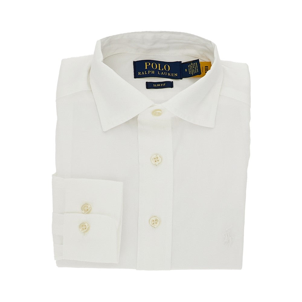 RALPH LAUREN Poplin shirt with logo embroidery