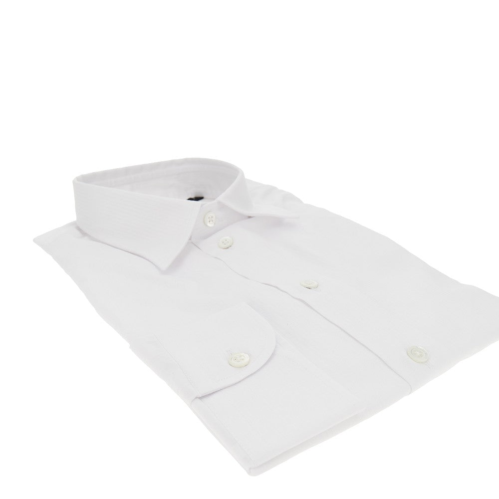 EMPORIO ARMANI Micro-textured cotton shirt