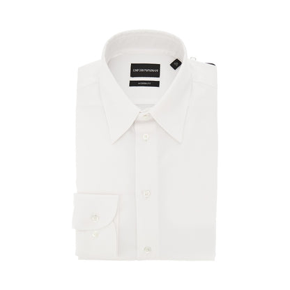 EMPORIO ARMANI Modern Fit textured cotton shirt