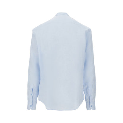 EMPORIO ARMANI Guru collar linen shirt