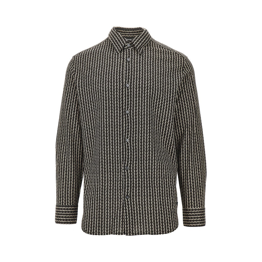 EMPORIO ARMANI Printed lyocell-blend shirt