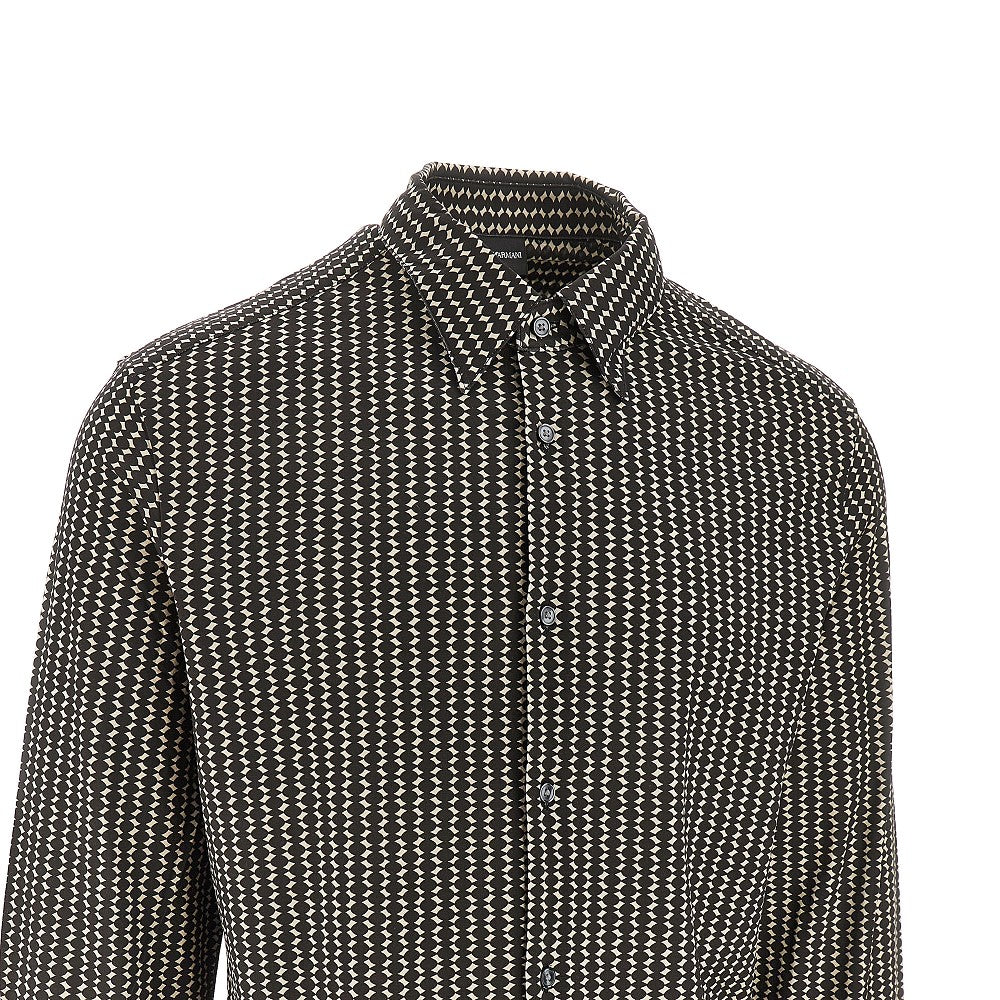 EMPORIO ARMANI Printed lyocell-blend shirt