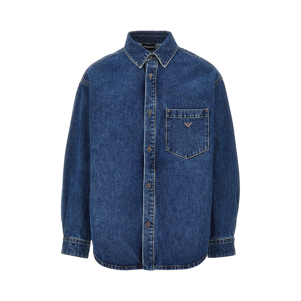 EMPORIO ARMANI Chest pocket denim shirt