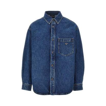 EMPORIO ARMANI Chest pocket denim shirt