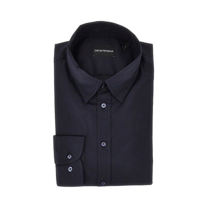 EMPORIO ARMANI Cotton-blend technical poplin shirt