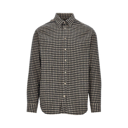 EMPORIO ARMANI Flannel shirt with check motif