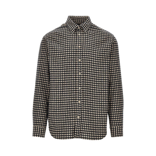 EMPORIO ARMANI Flannel shirt with check motif