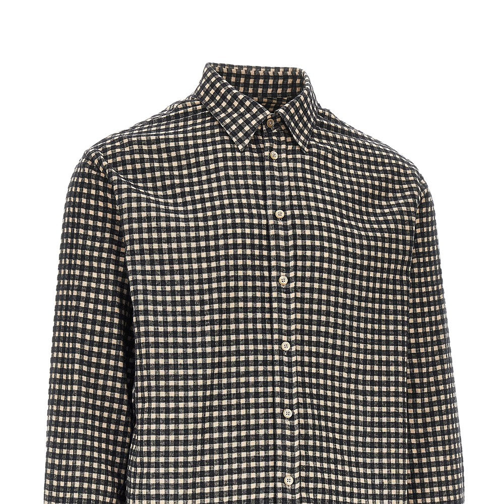 EMPORIO ARMANI Flannel shirt with check motif