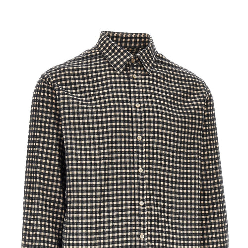 EMPORIO ARMANI Flannel shirt with check motif