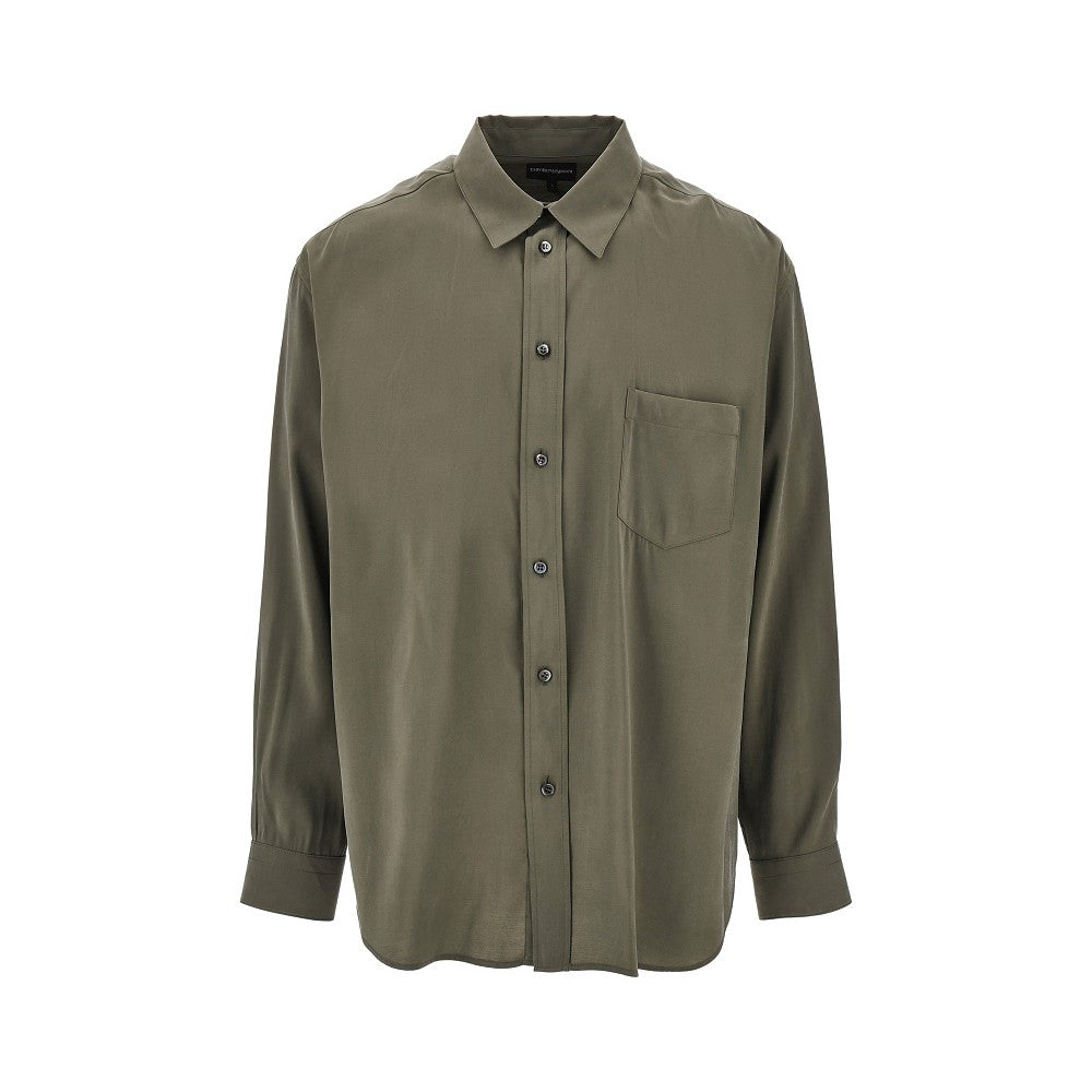 EMPORIO ARMANI Silk-hand viscose shirt