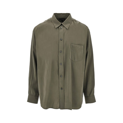 EMPORIO ARMANI Silk-hand viscose shirt