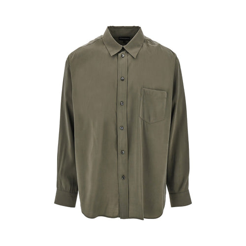 EMPORIO ARMANI Silk-hand viscose shirt