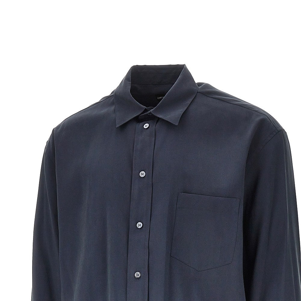 Emporio Armani Silk-hand viscose shirt