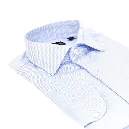 EMPORIO ARMANI Cotton twill shirt with striped motif