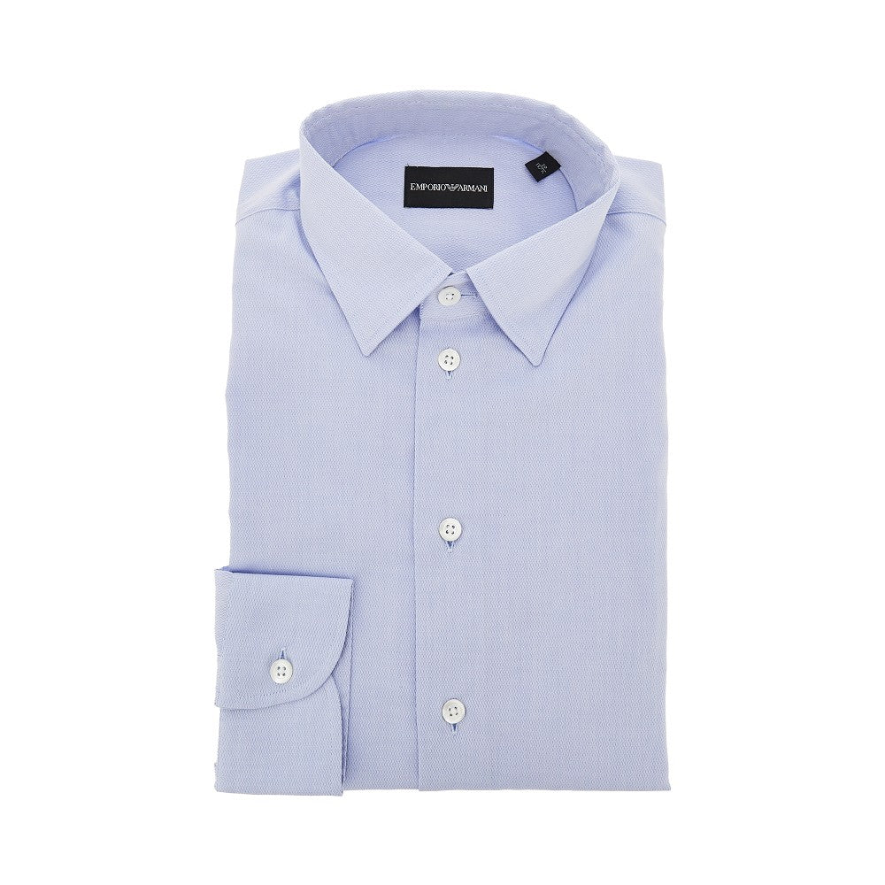 EMPORIO ARMANI Micro-textured cotton shirt