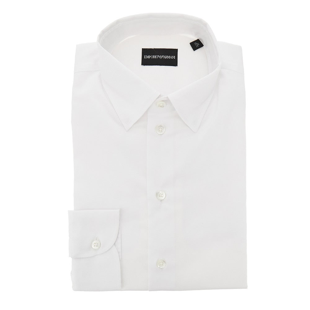 EMPORIO ARMANI Micro-textured cotton shirt