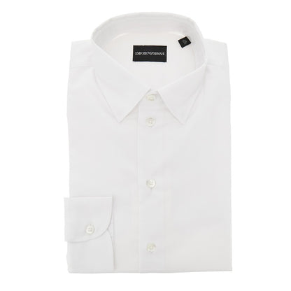 EMPORIO ARMANI Micro-textured cotton shirt