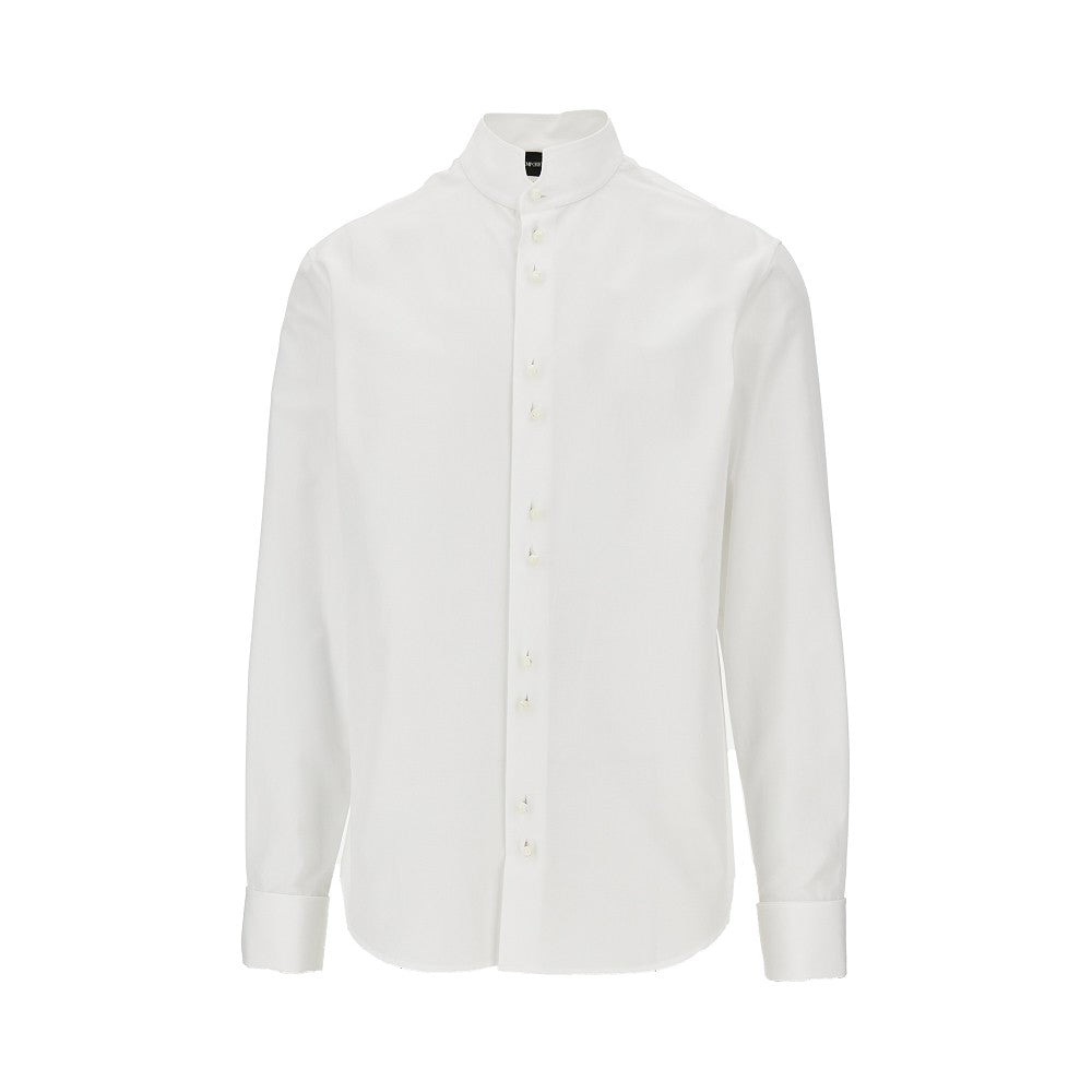 Emporio Armani Cotton shirt with mother-of-pearl buttons