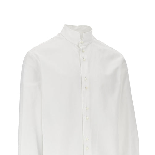 Emporio Armani Cotton shirt with mother-of-pearl buttons