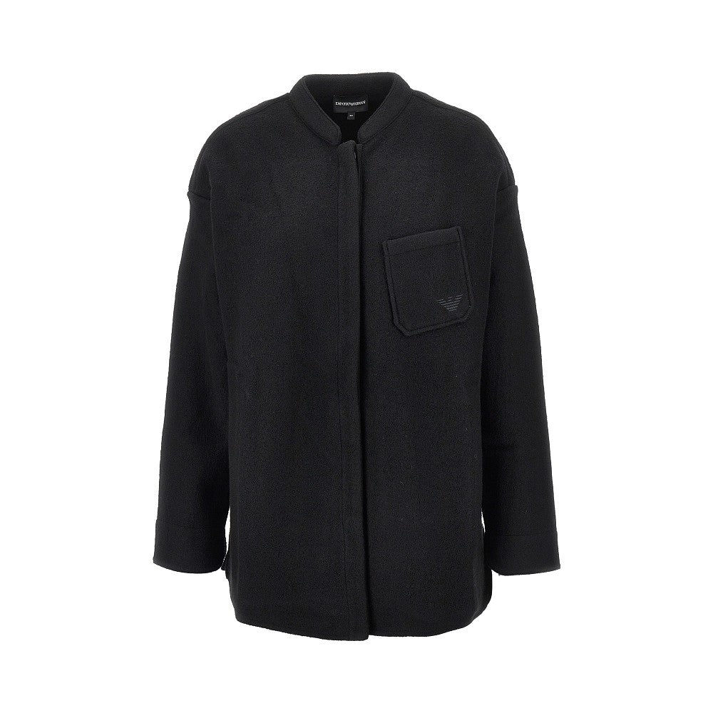EMPORIO ARMANI Boiled wool oversized overshirt