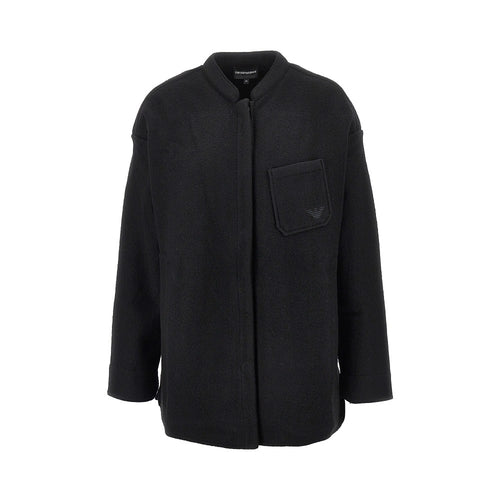 EMPORIO ARMANI Boiled wool oversized overshirt