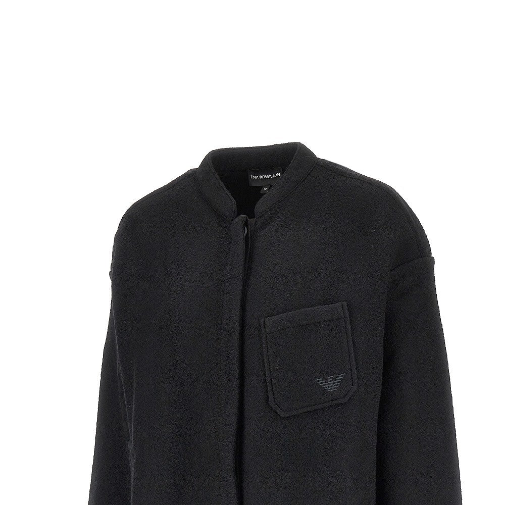 EMPORIO ARMANI Boiled wool oversized overshirt