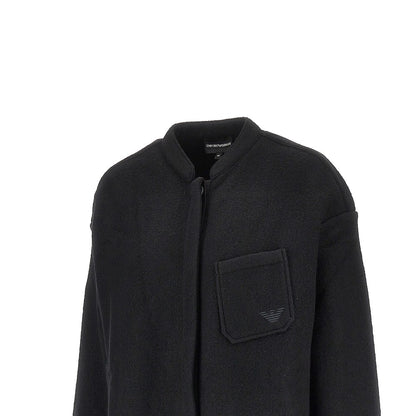 EMPORIO ARMANI Boiled wool oversized overshirt