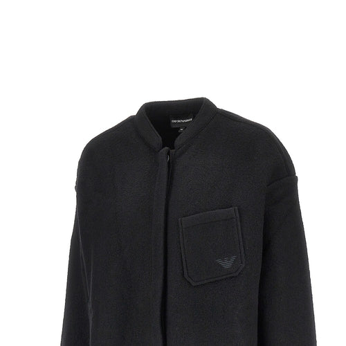 EMPORIO ARMANI Boiled wool oversized overshirt